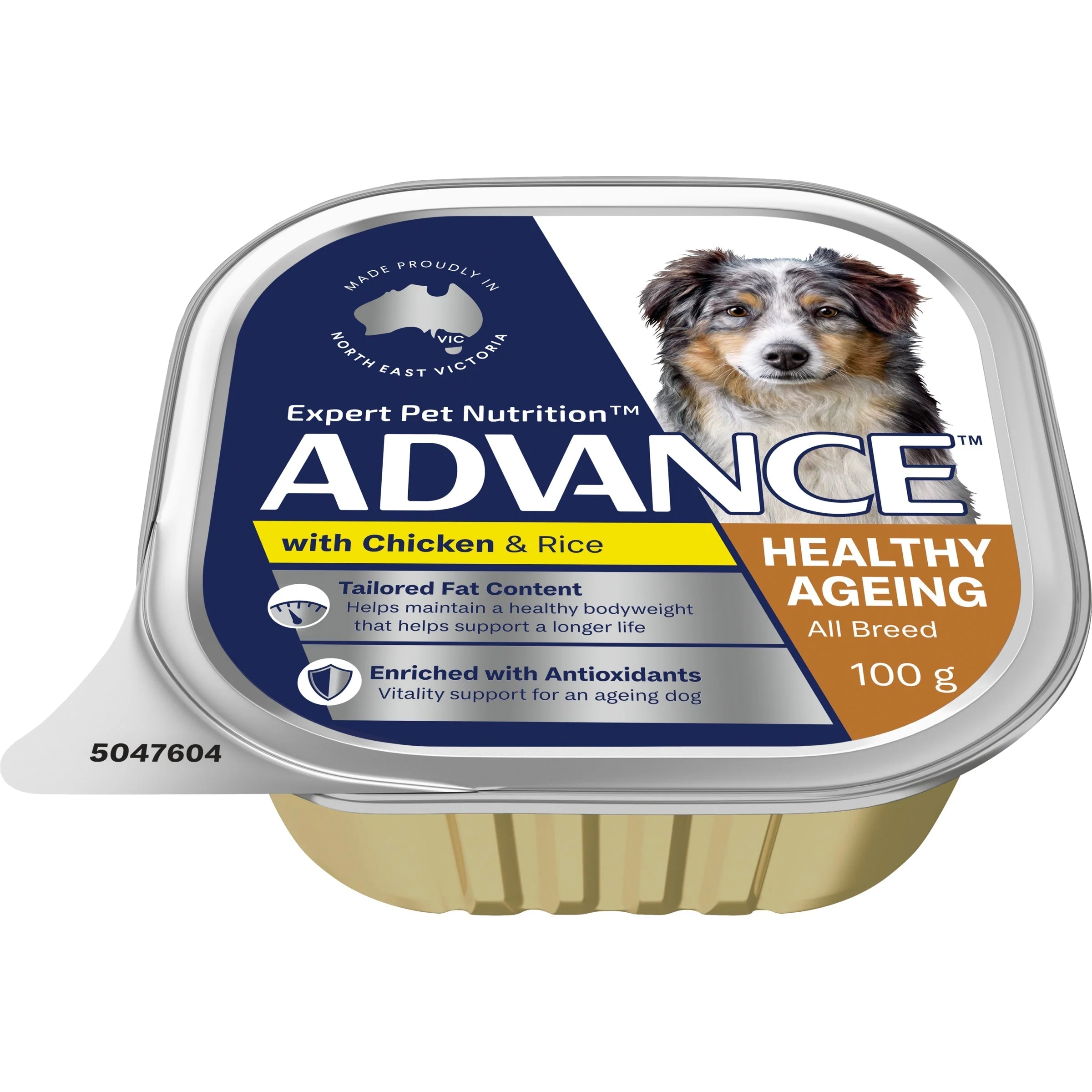 Advance Chicken and Rice Healthy Ageing All Breed Mature Dog Wet Food 100g - Image 2