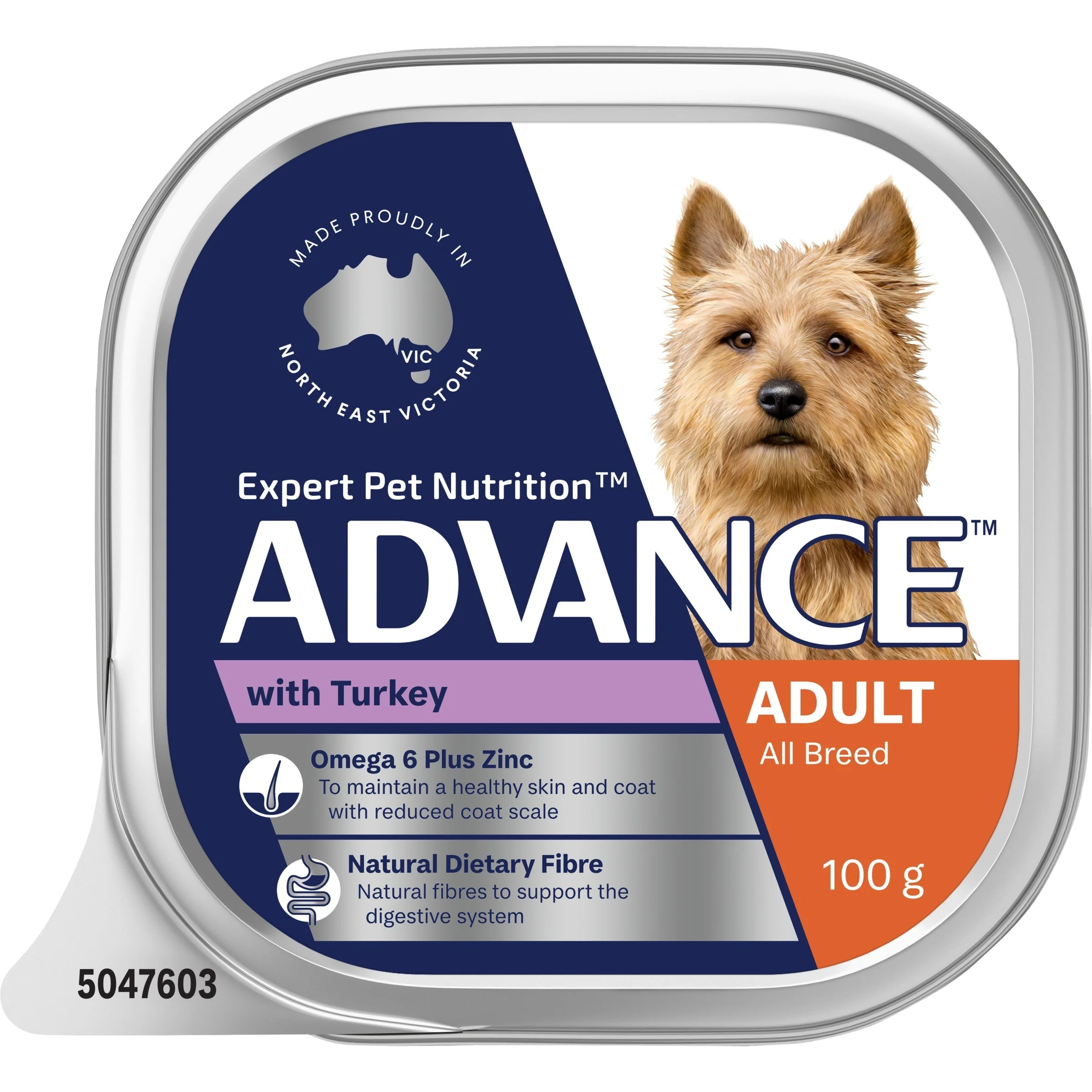 Advance Turkey All Breed Adult Dog Wet Food 100g x 12 - Image 2