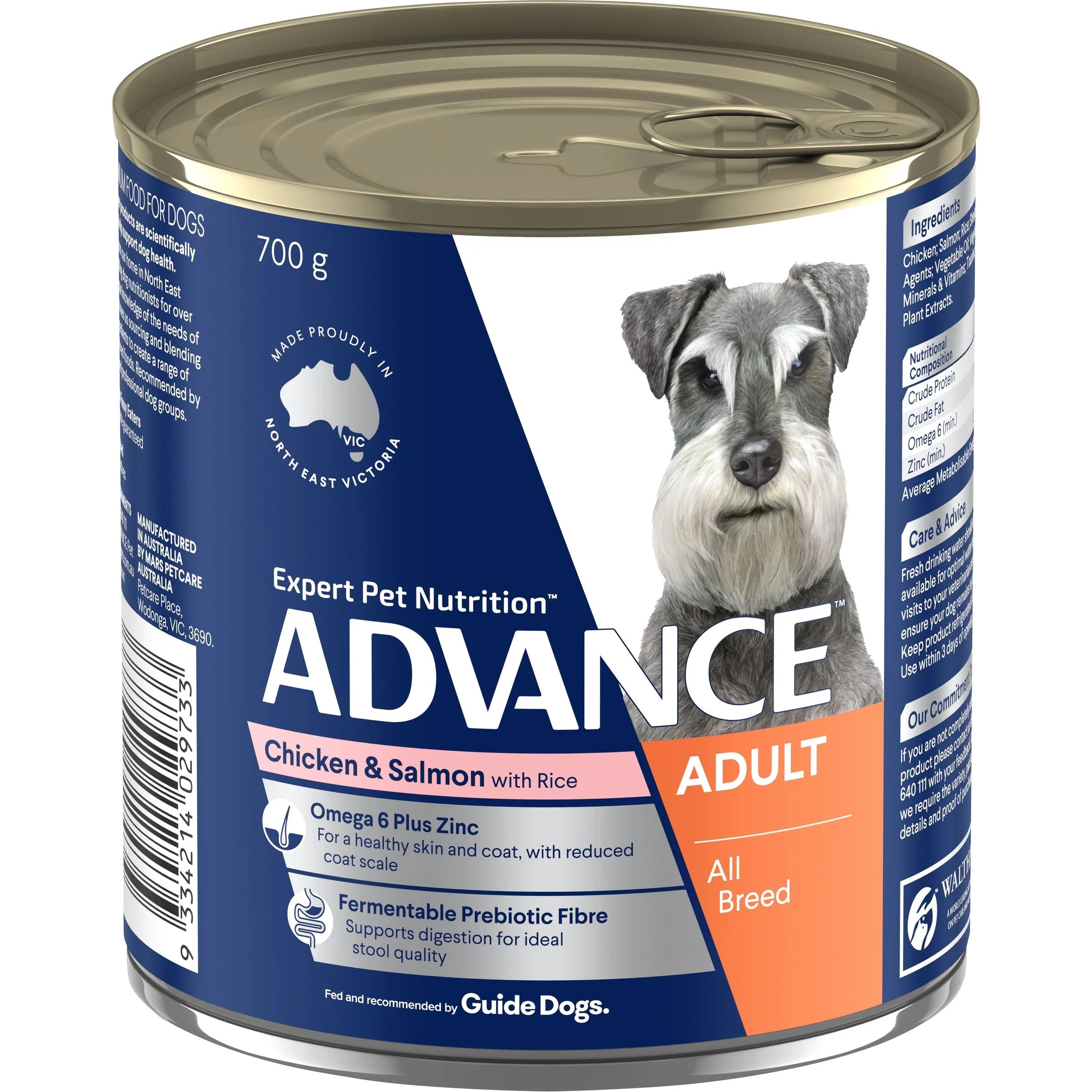 Advance Chicken and Salmon All Breed Adult Dog Wet Food 700g x 12 - Image 2