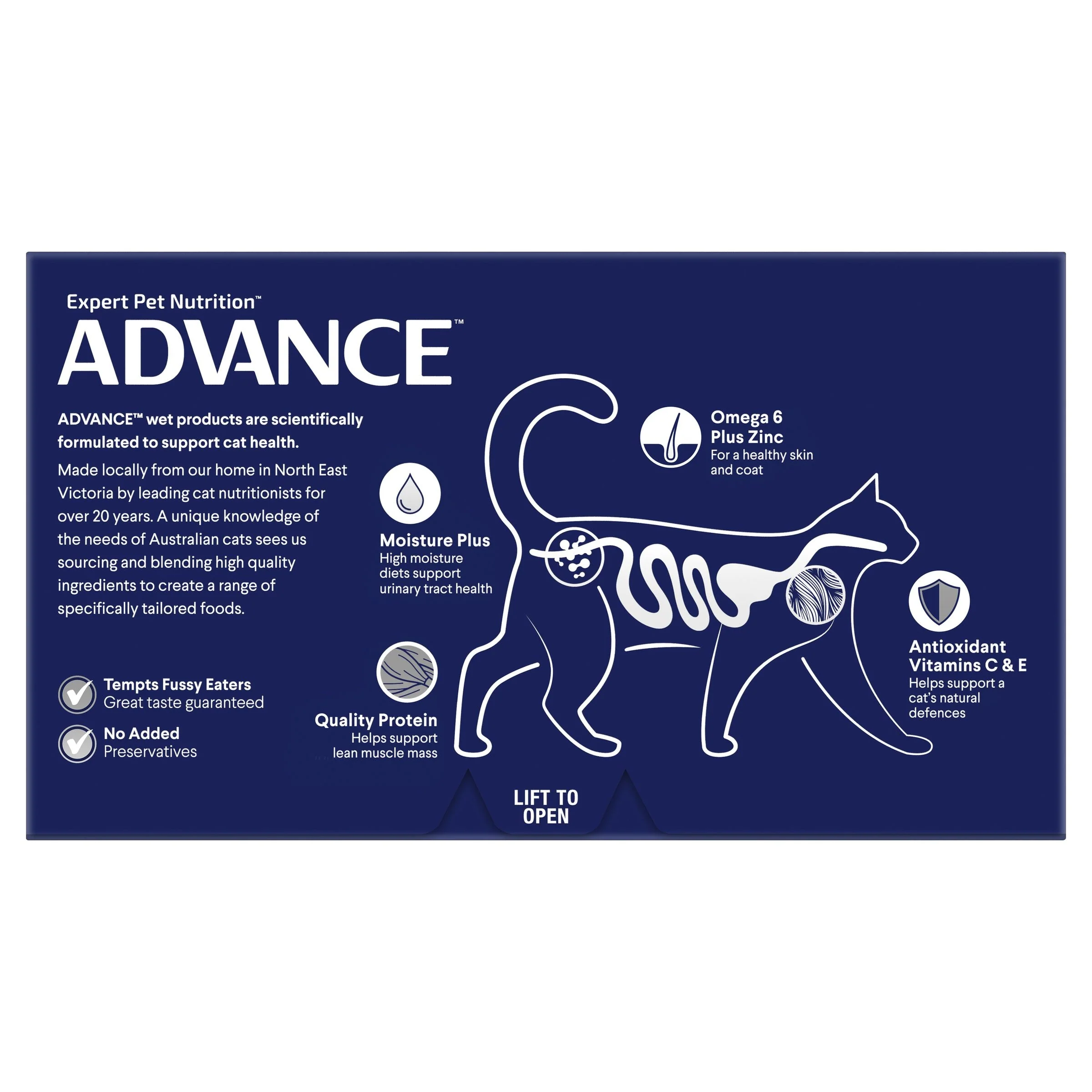 Advance Chicken and Liver Medley Adult Cat Wet Food 85g - Image 3