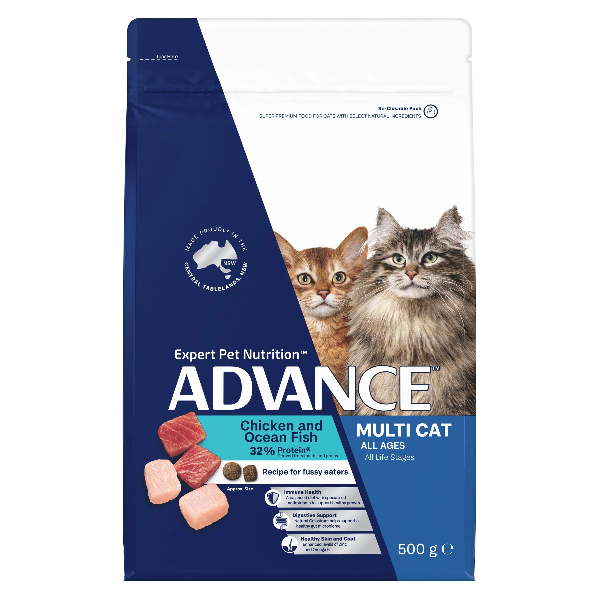 Advance Chicken and Ocean Fish Multi-Cat Food 2kg