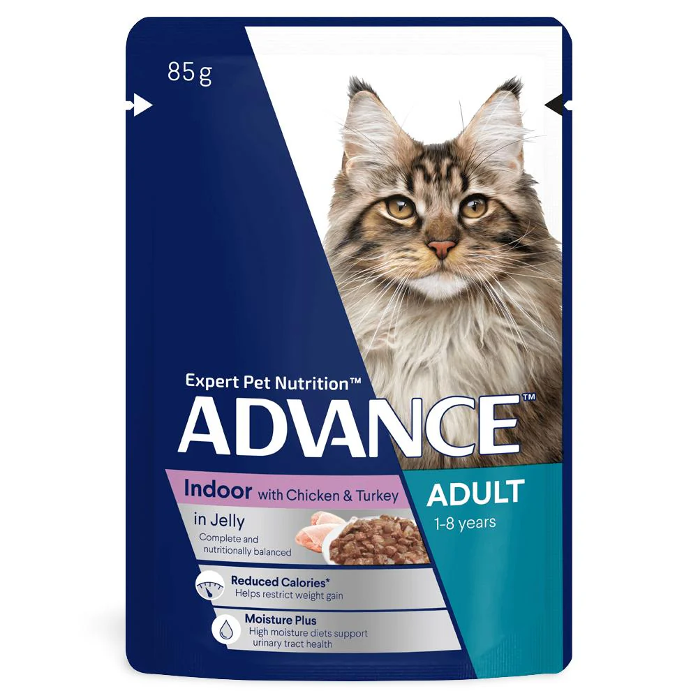 Advance Chicken and Turkey Indoor Cat Wet Food 85g