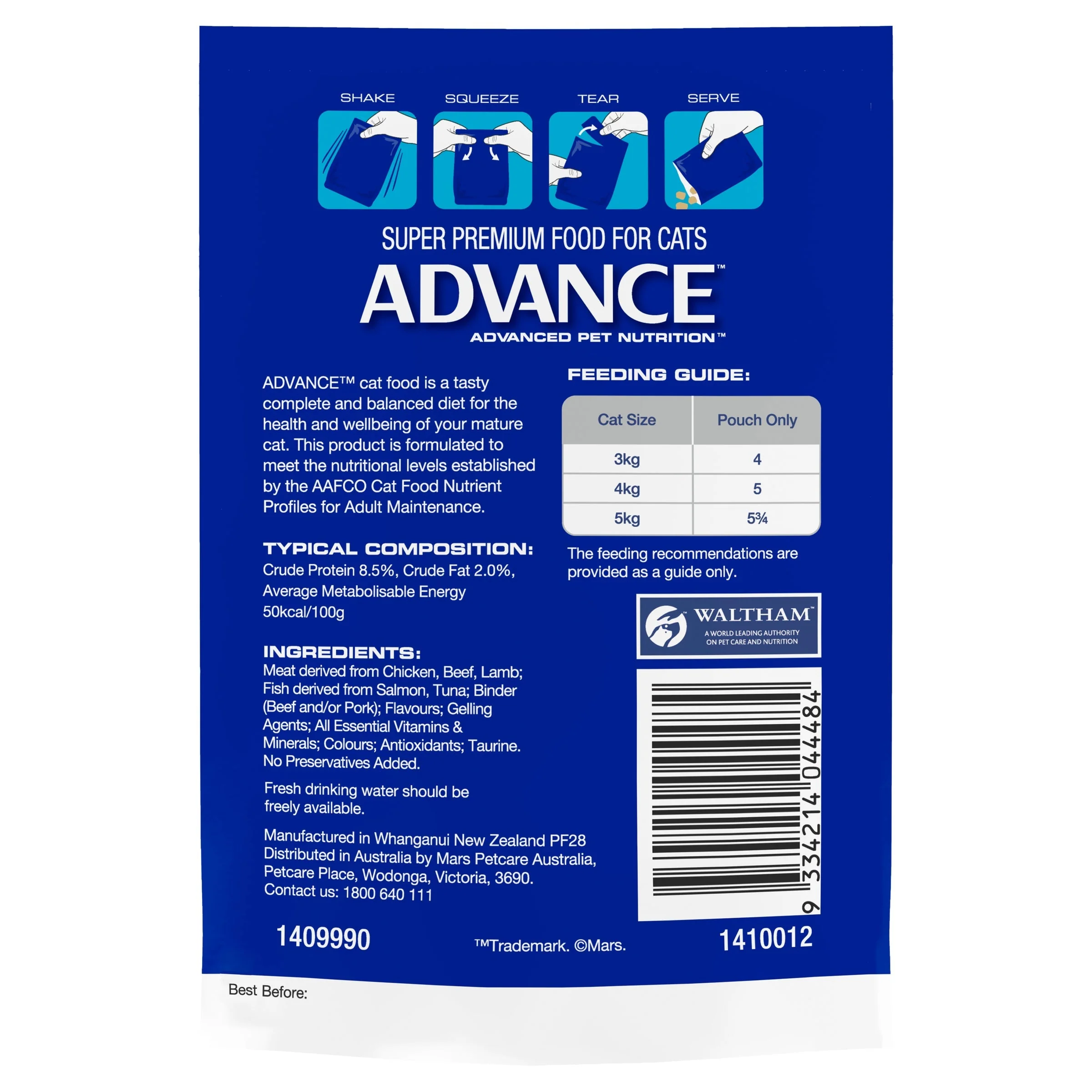 Advance Ocean Fish in Jelly Healthy Ageing Mature Cat Wet Food 85g - Image 3