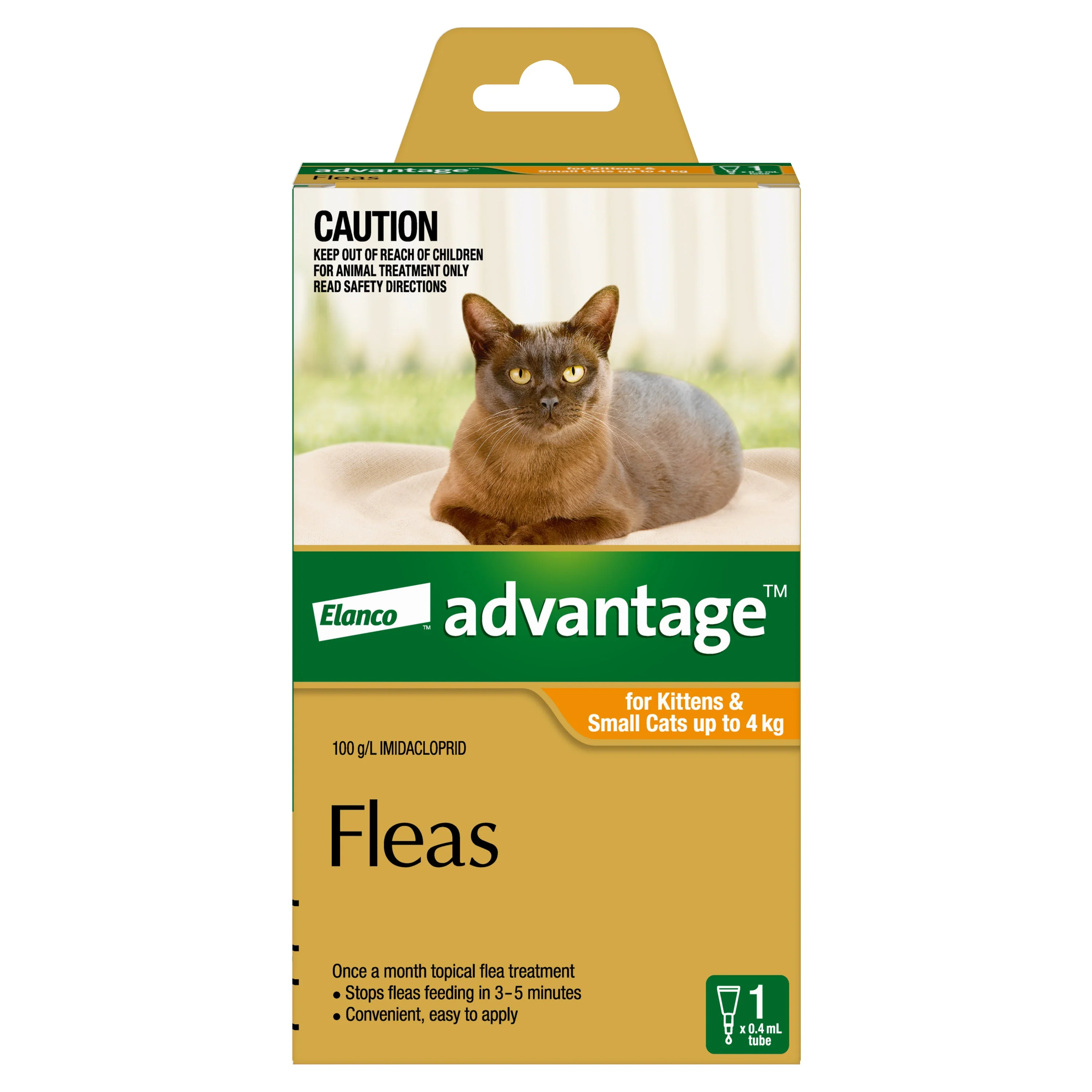 Advantage Flea Treatment for Cats 0-4kg Orange 1 Pack - Image 2