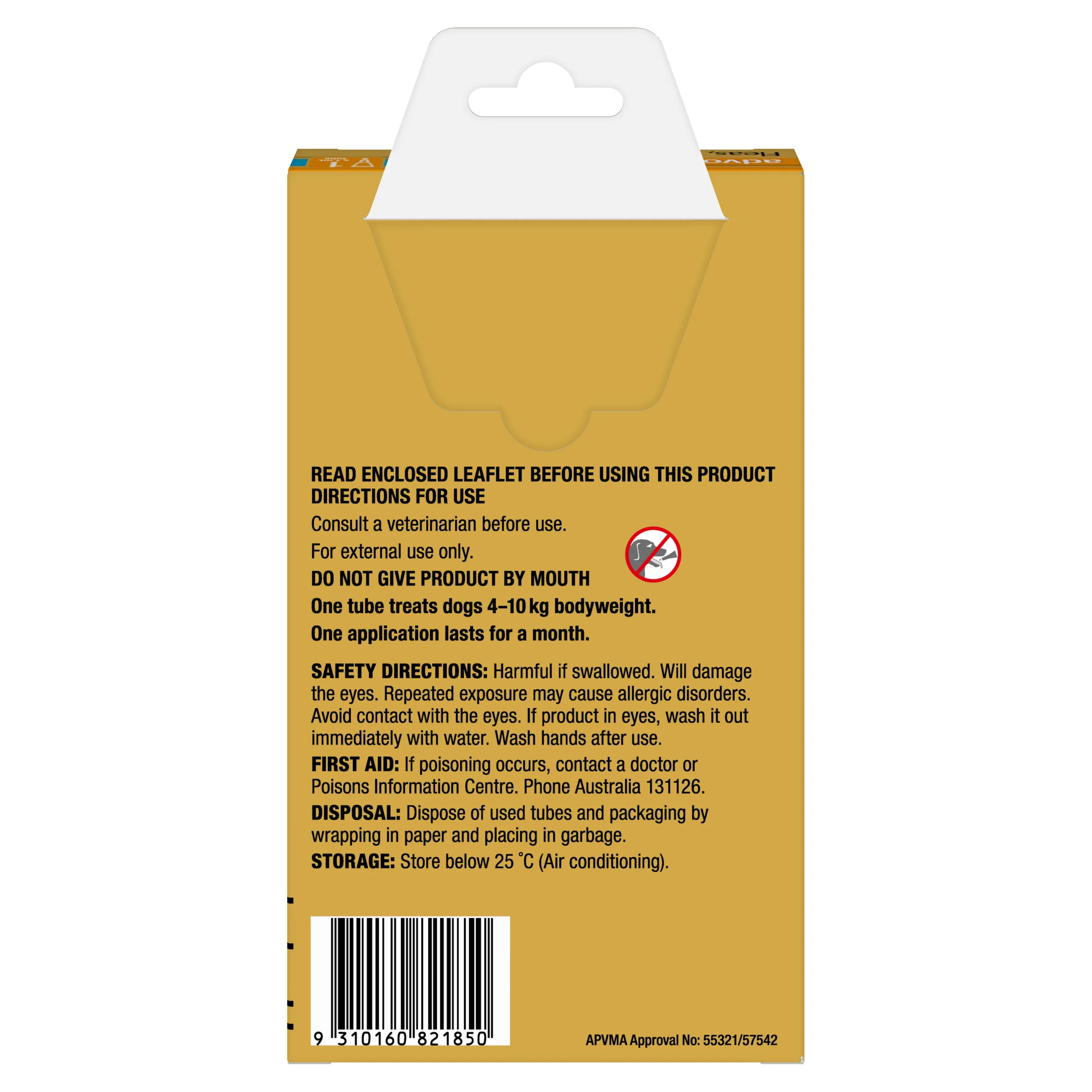 Advocate Flea Heartworm and Worm Treatment for Dogs 4-10kg Aqua 1 Pack - Image 3