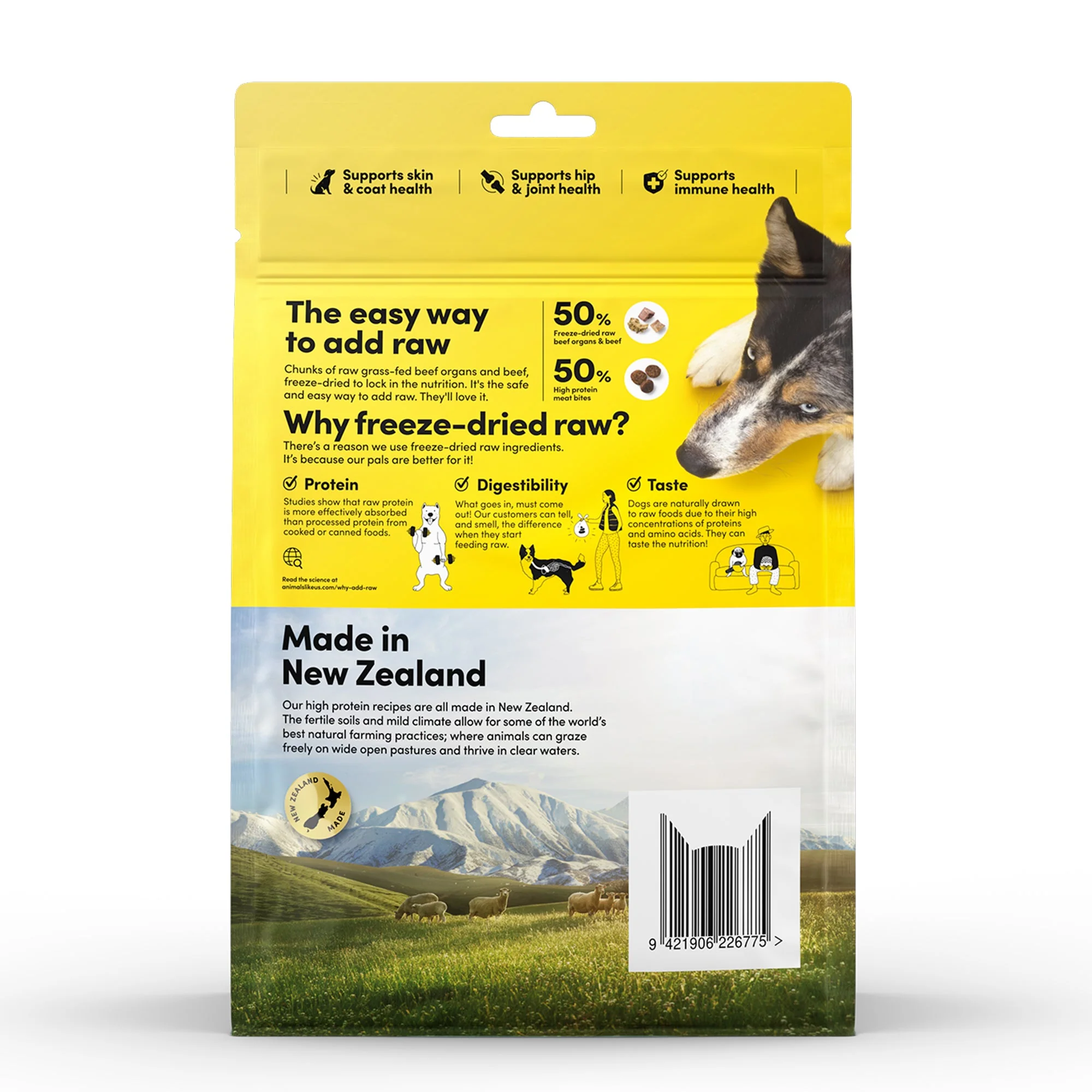Animals Like Us RawMix50 with Grass-Fed Freeze Dried Beef and Kibble Mix Dog Food 340g - Image 5