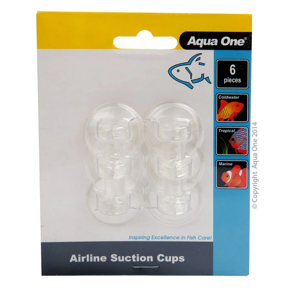 Aqua One Suction Cups Airline 6Pk