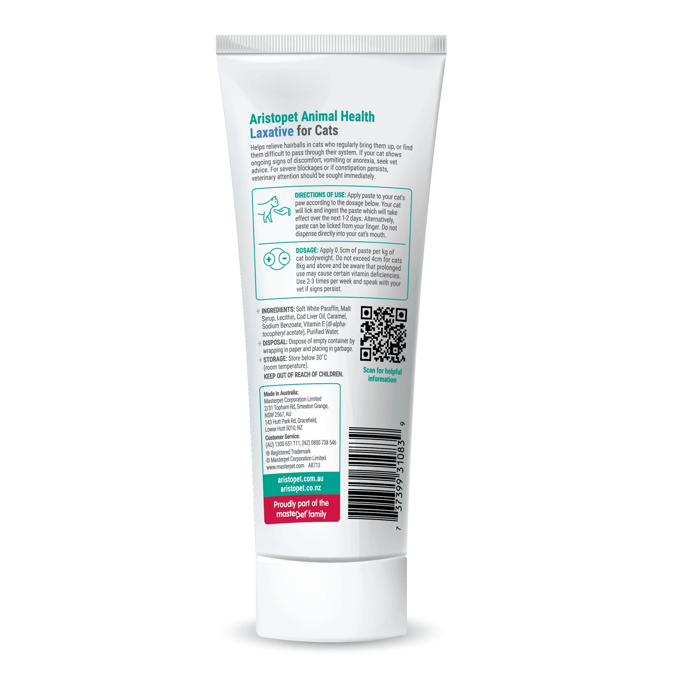 Aristopet Laxative Paste for Cats 100g - Image 2