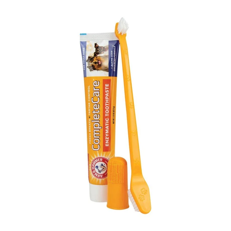 Arm & Hammer Complete Care Dental Kit for Dogs - Toothbrush, Finger Brush and Toothpaste 70ml - Image 2