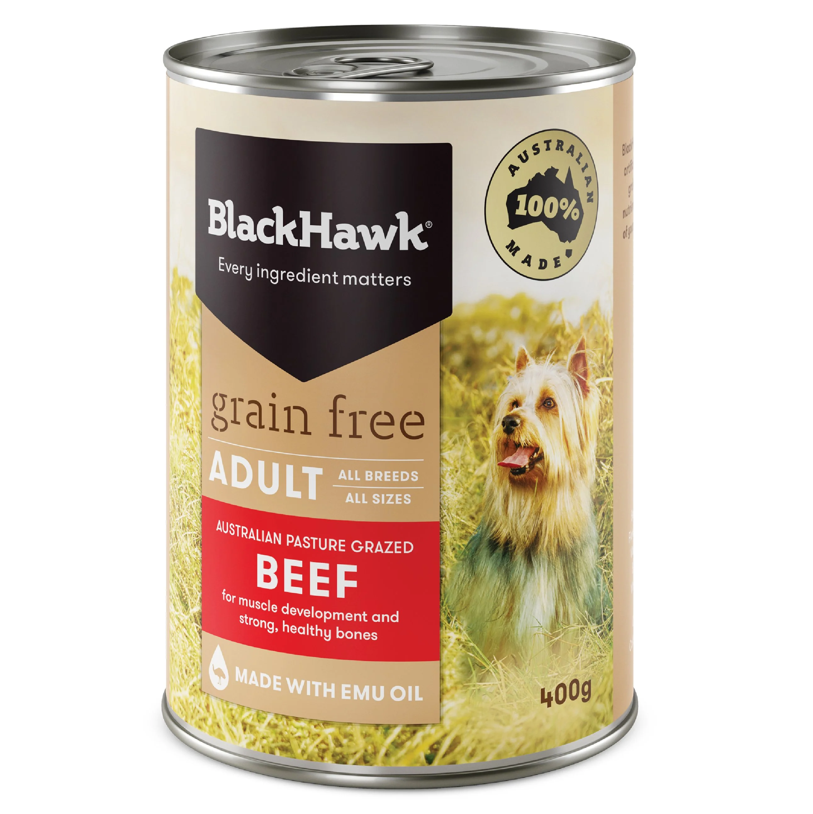 Black Hawk Grain Free Beef Wet Dog Food 400g - Image 2