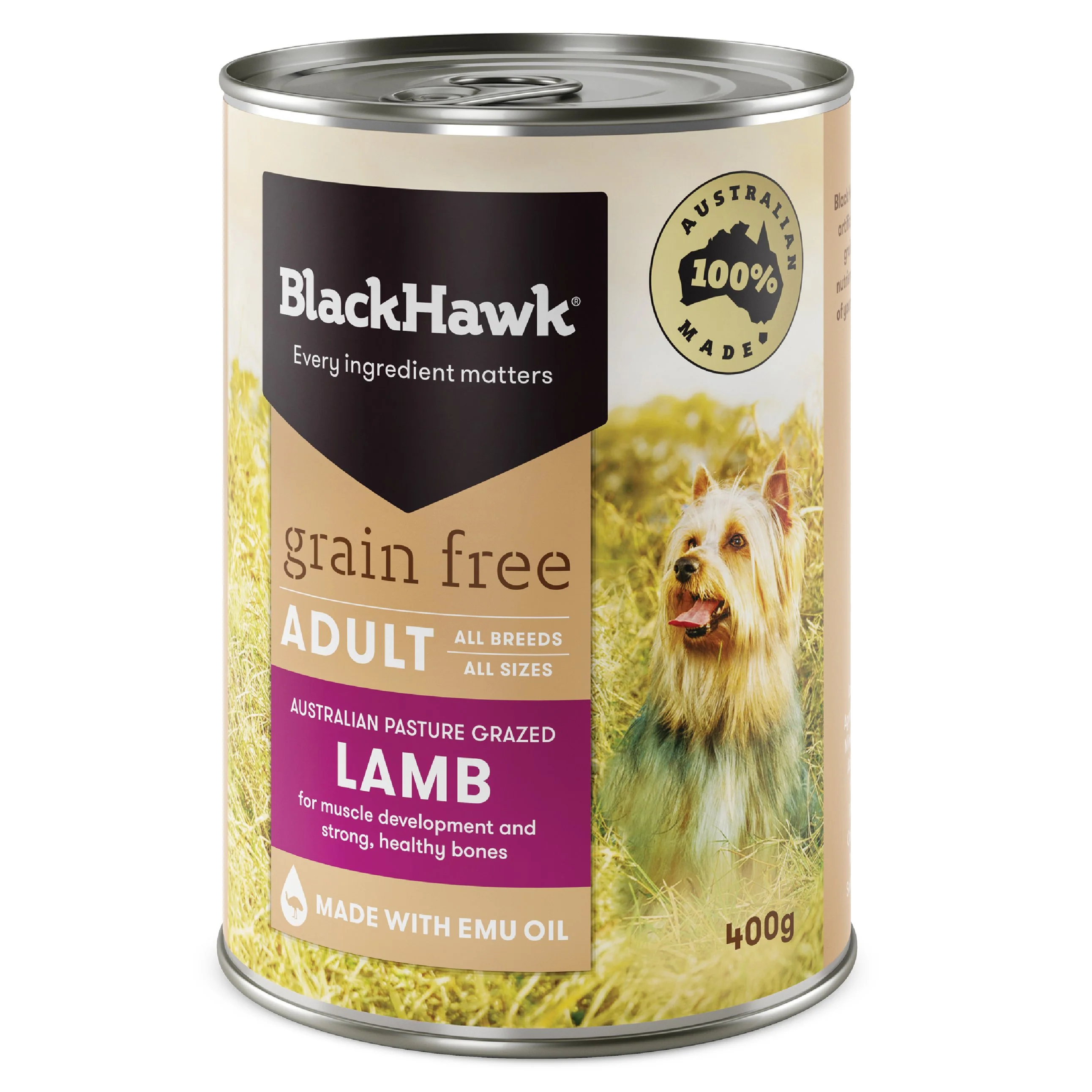 Black Hawk Grain Free Lamb Wet Dog Food 400g x 12 - Image 2