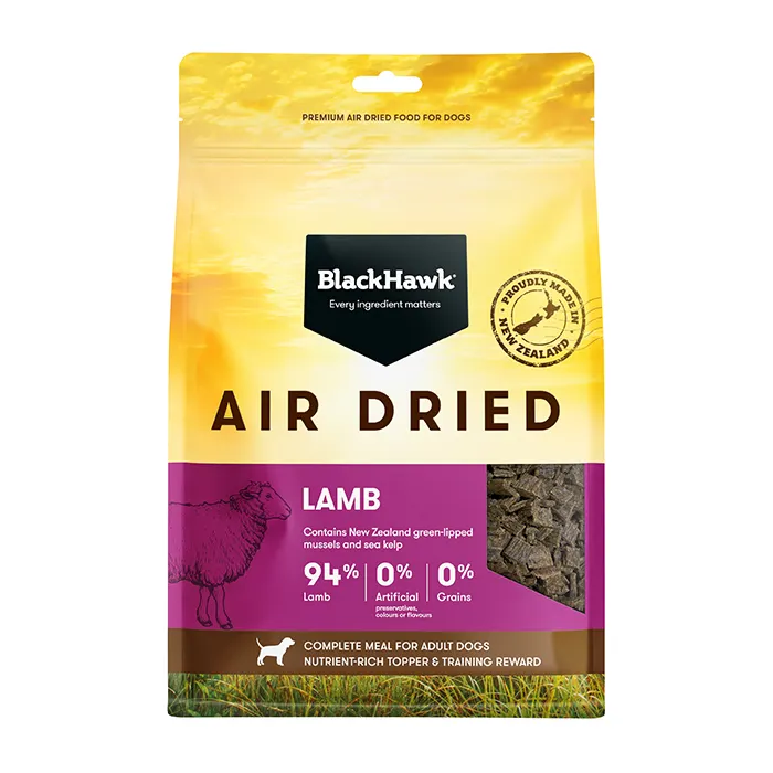 Black Hawk Air Dried Lamb Dry Dog Food 450g