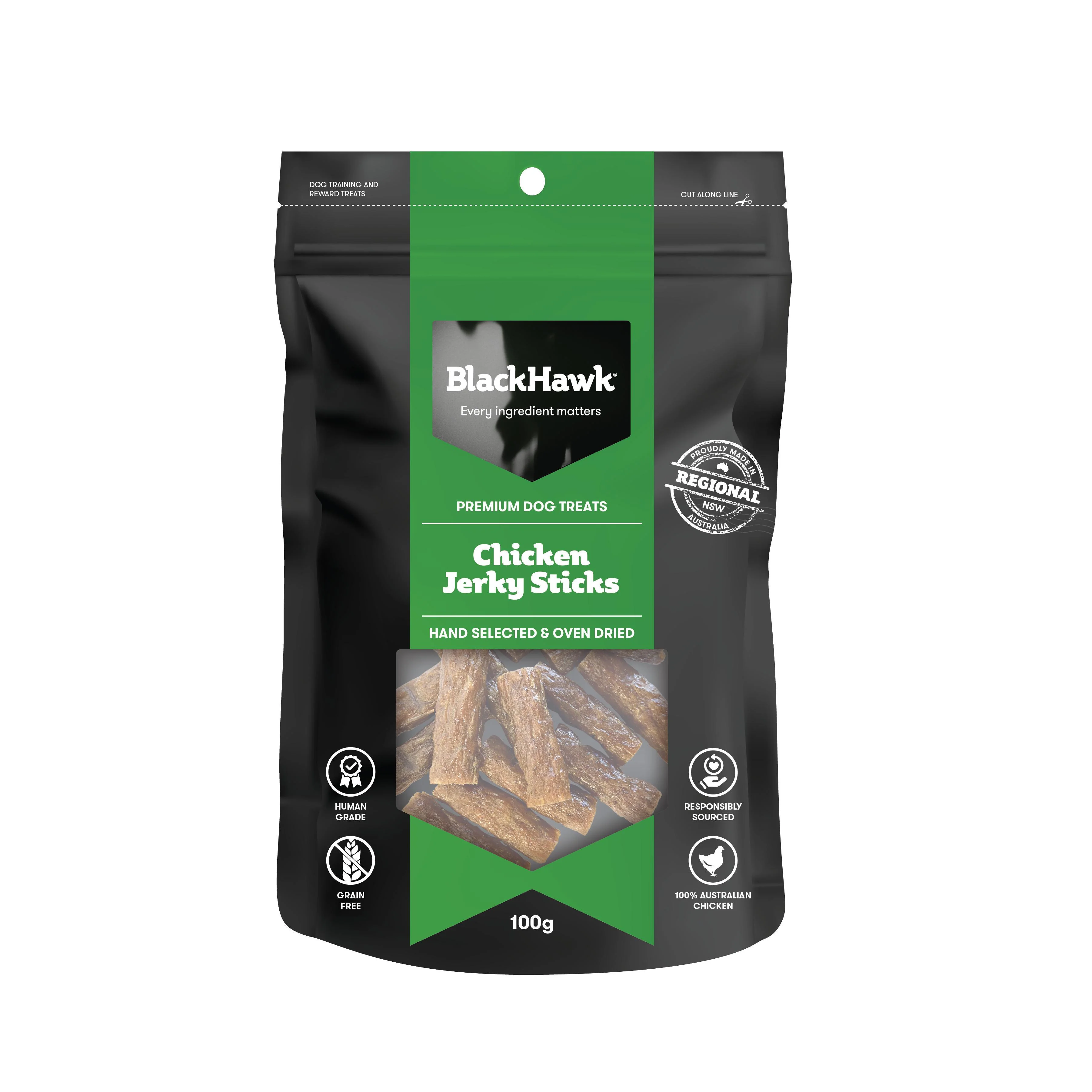 Black Hawk Dog Treats Chicken Jerky Sticks 100g - Image 2