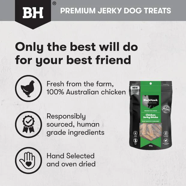 Black Hawk Dog Treats Chicken Jerky Sticks 100g - Image 4