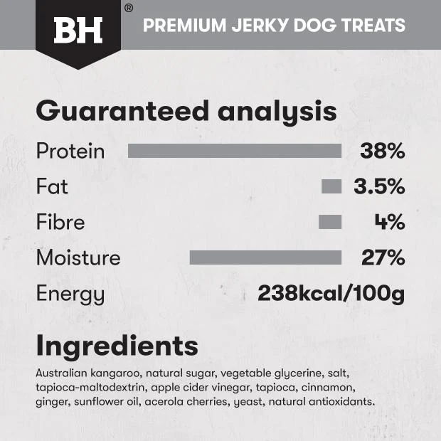 Black Hawk Dog Treats Kangaroo Jerky Straps 100g - Image 8