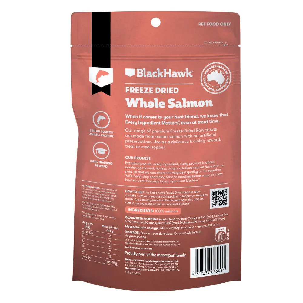 Black Hawk Freeze Dried Salmon Dog Treats 45g - Image 2
