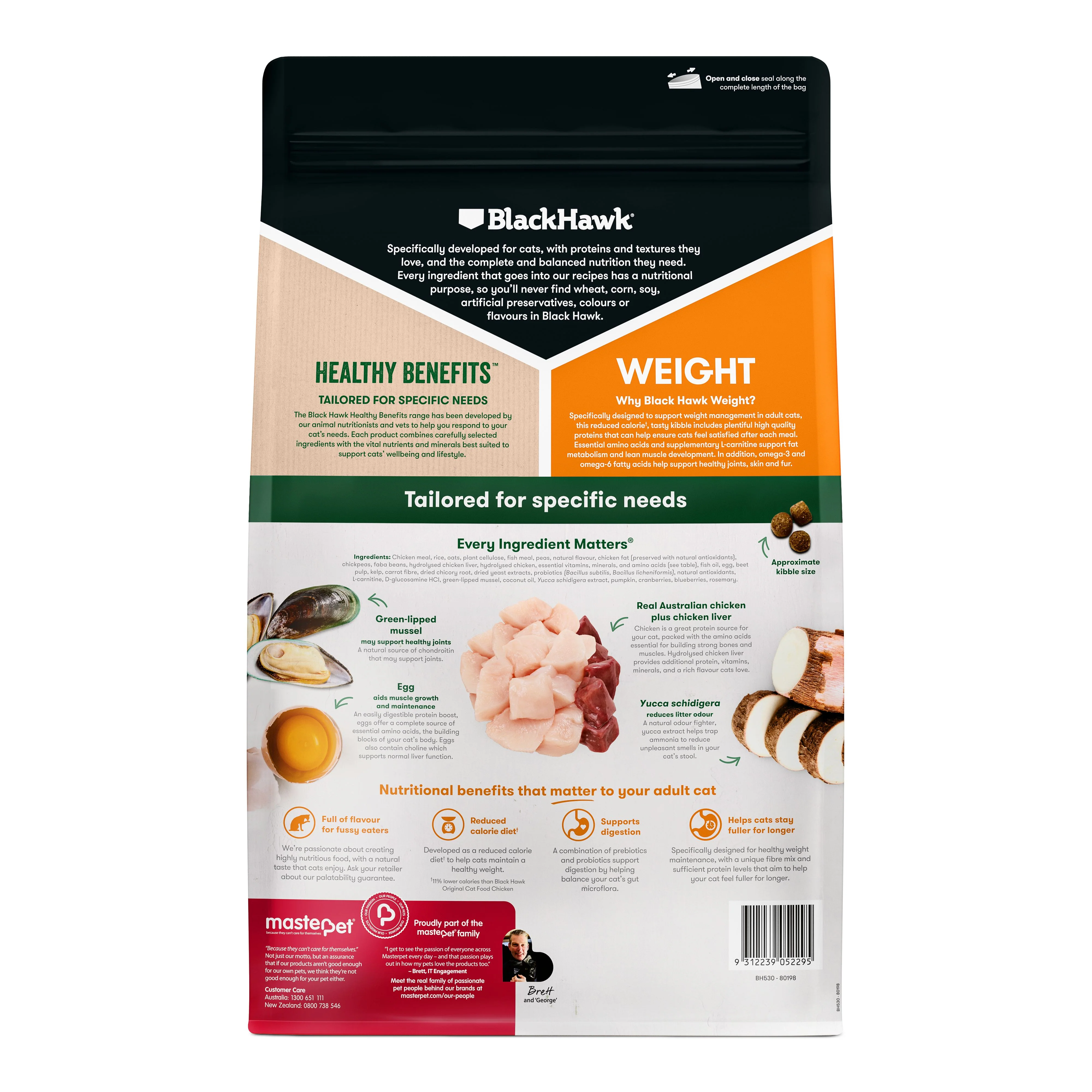 Black Hawk Healthy Benefits Weight Management Chicken Cat Dry Food 4kg - Image 2