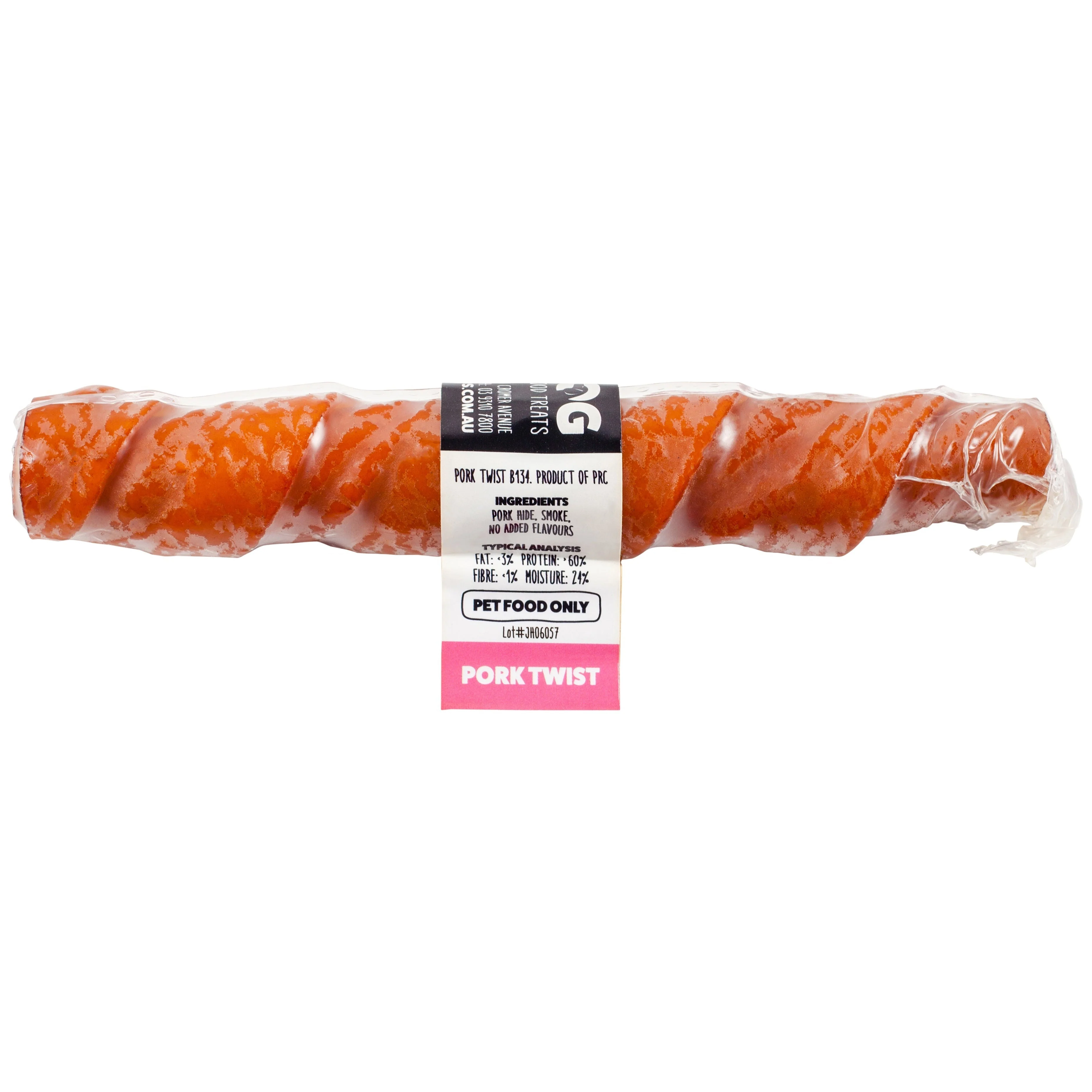 Blackdog Pork Twist Single Dog Treat