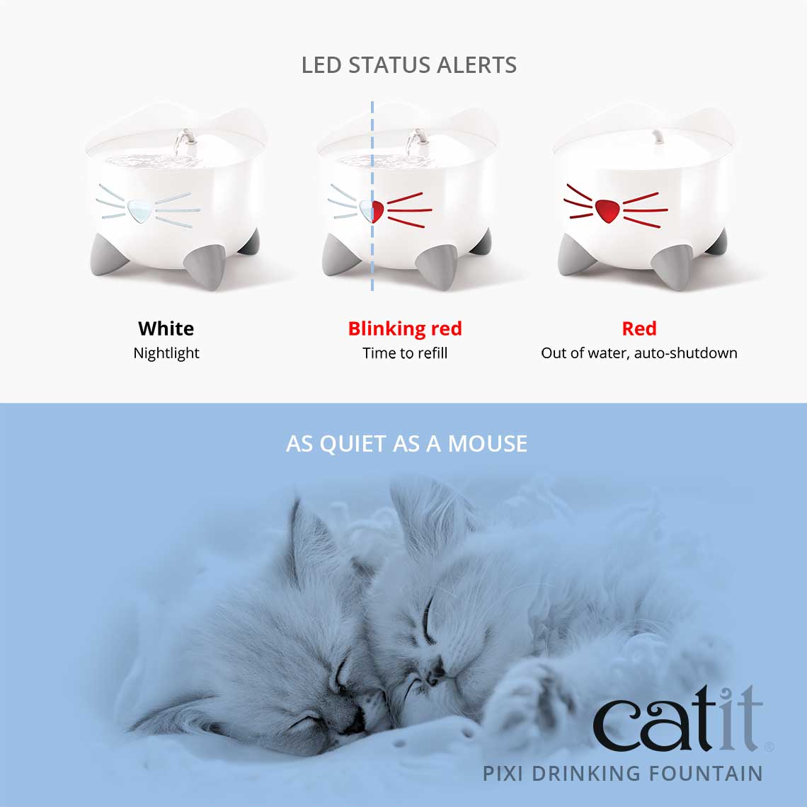 Catit Pixi Water Fountain for Cats Light Pink - Image 4