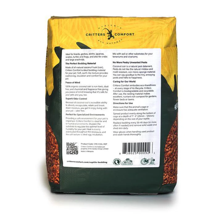 Critters Comfort Reptile Bedding Fine Grade 20L - Image 3