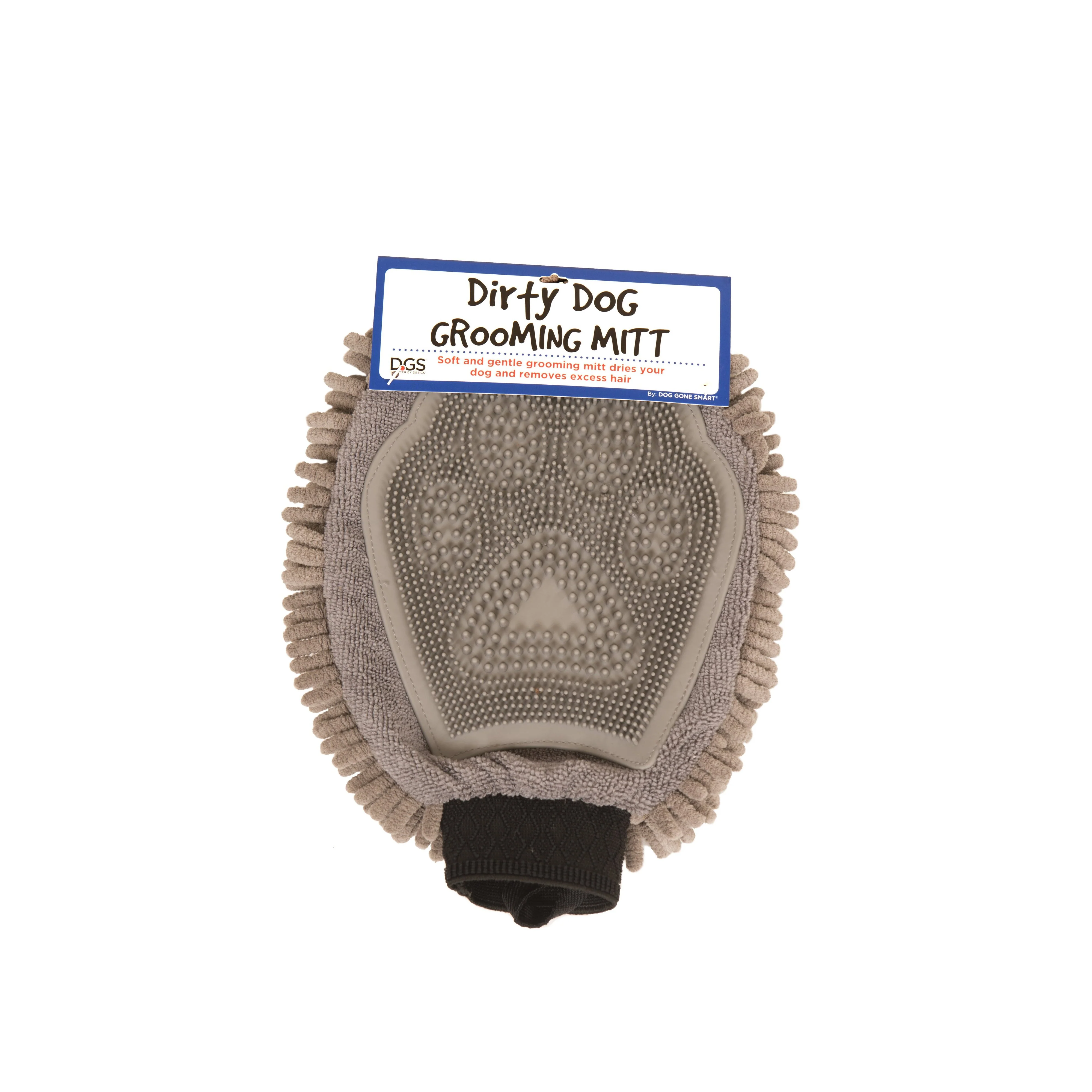 Dog Gone Smart Dirty Dog Grooming Mitt Misty Grey - Image 3