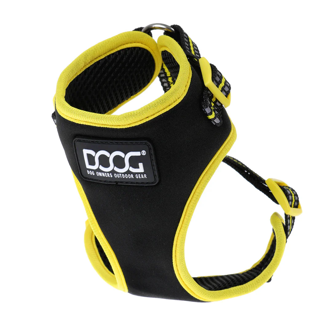 DOOG Neoflex Neoprene Bolt Neon Black and Yellow Dog Harness Extra Small - Image 2