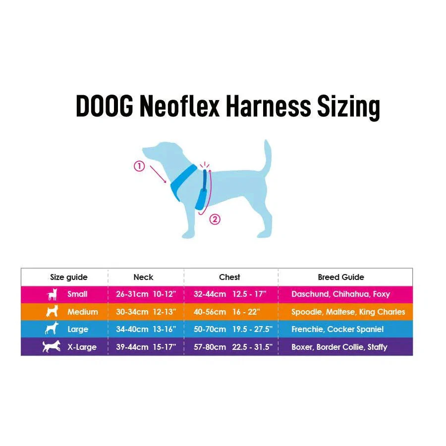 DOOG Neoflex Neoprene Bolt Neon Black and Yellow Dog Harness Small - Image 6