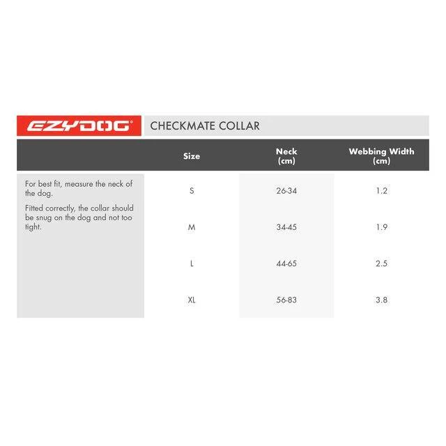 EzyDog Checkmate Dog Collar Black Large - Image 4