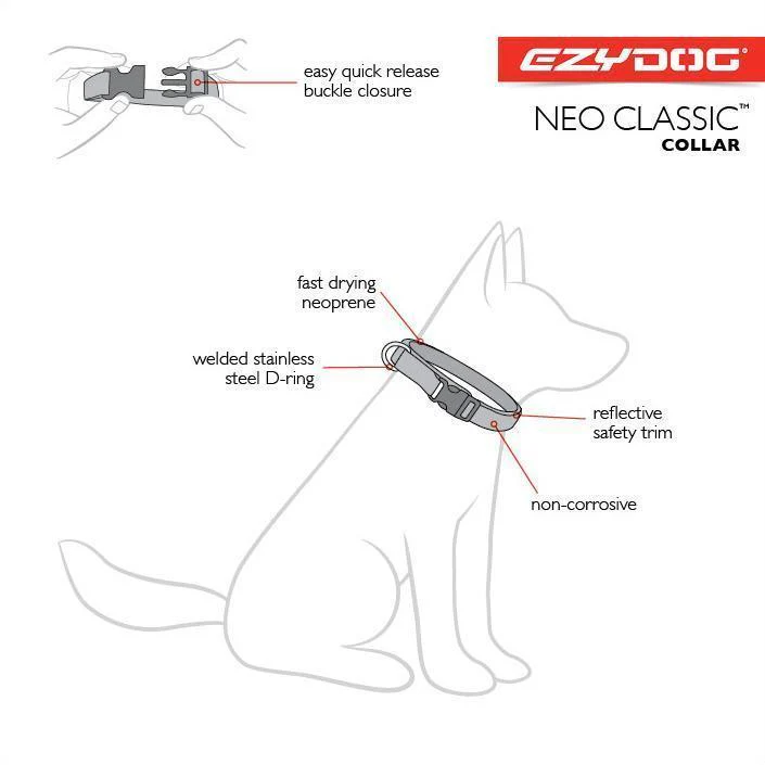 Ezydog Classic Dog Collar Large Black - Image 3