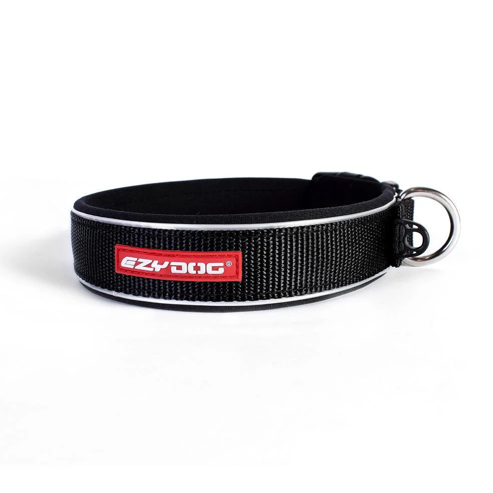EzyDog Classic Neoprene Dog Collar Black Extra Large
