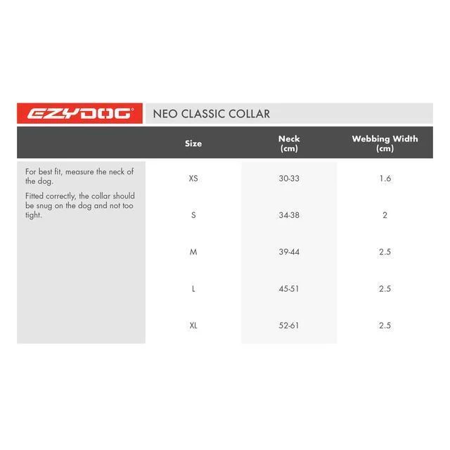 EzyDog Classic Neoprene Dog Collar Black Extra Large - Image 4