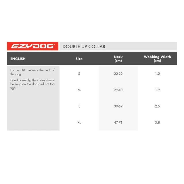 EzyDog Double Up Dog Collar Blue Medium - Image 4
