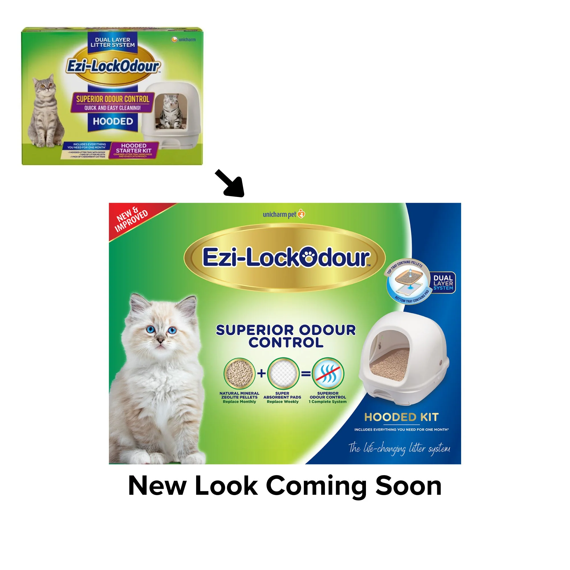 Ezi-LockOdour Dual Layer Cat Litter System Hooded Cat Litter Tray - Image 3