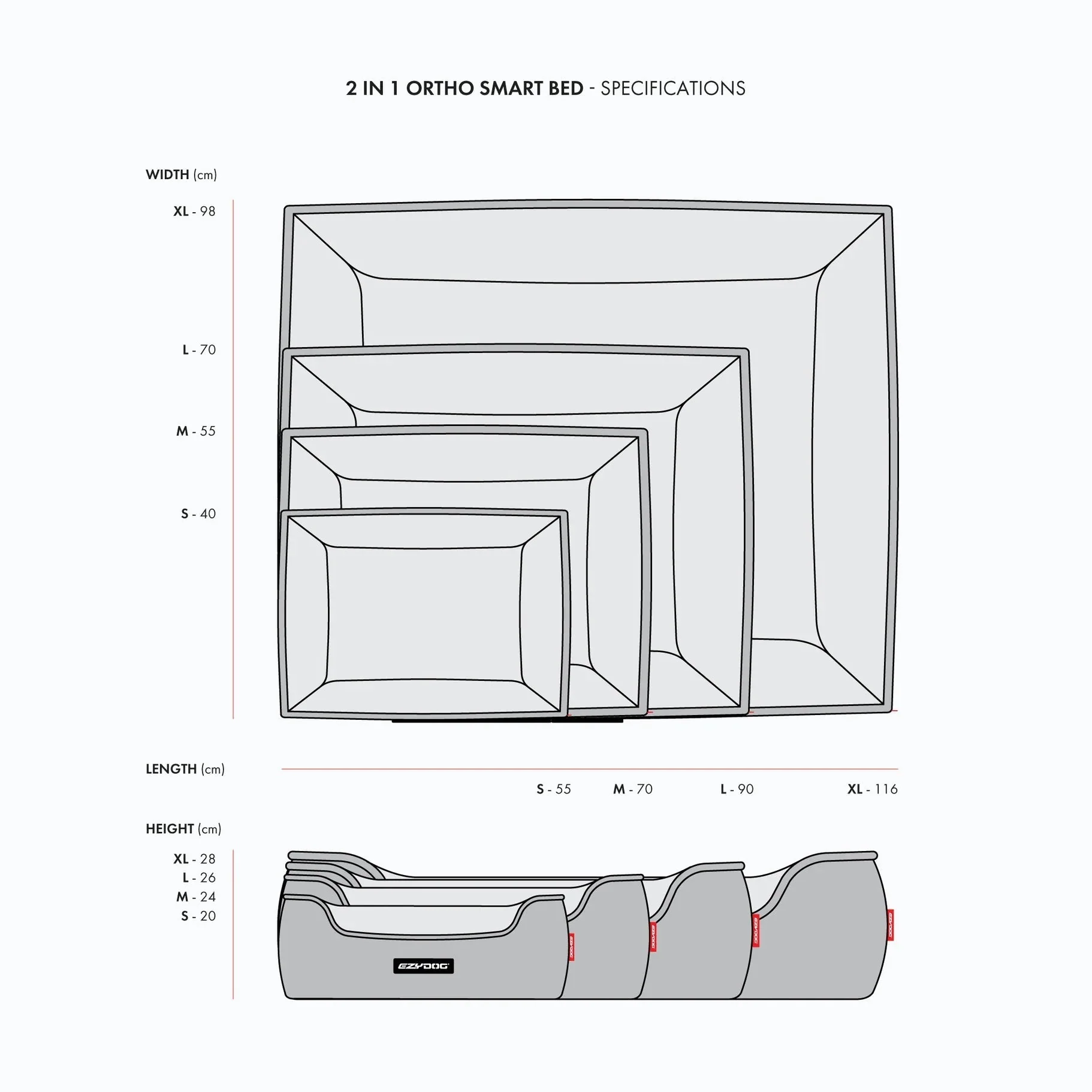 Ezydog 2in1 Ortho Smart Dog Bed Small - Image 7