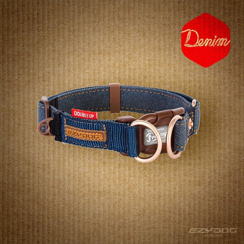 EzyDog Double Up Dog Collar Large Denim - Image 3