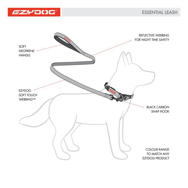 EzyDog Essential Dog Lead Black - Image 4
