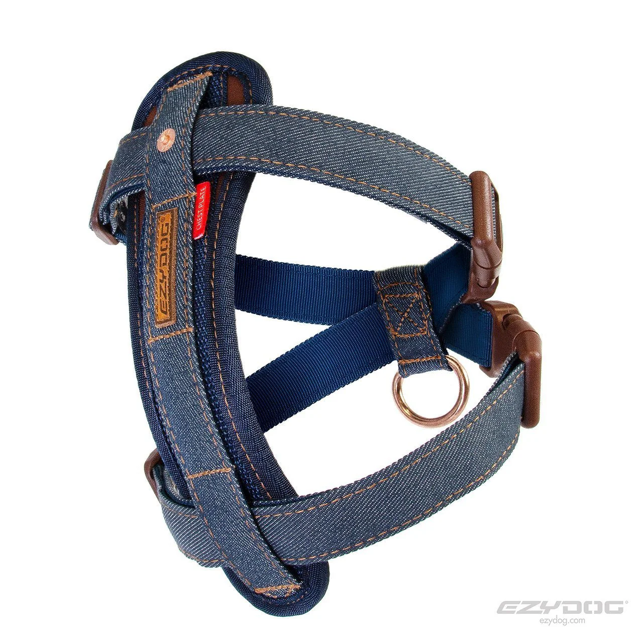 EzyDog Chestplate Dog Harness Denim Medium - Image 2