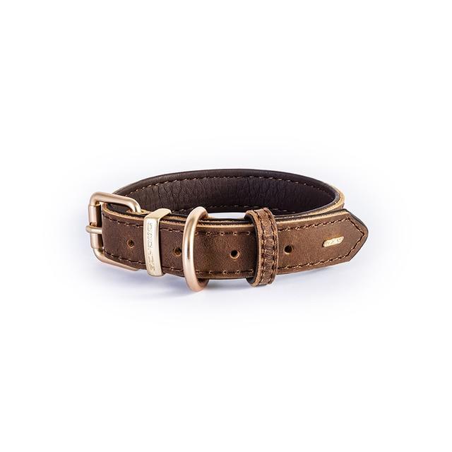 EzyDog Oxford Leather Dog Collar Brown Small