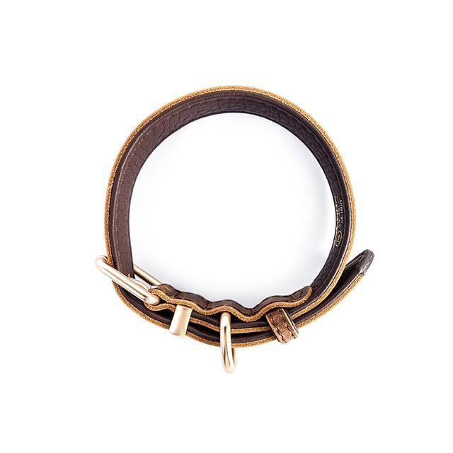 EzyDog Oxford Leather Dog Collar Brown Small - Image 2