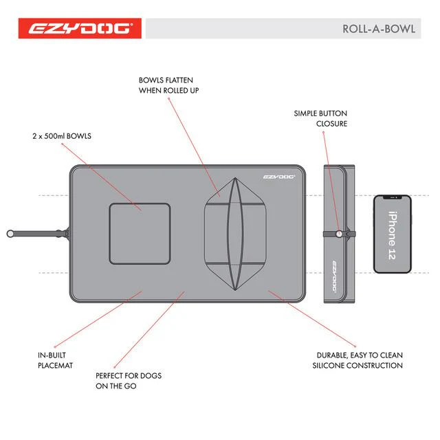 EzyDog Roll-a-Bowl Travel Dog Bowl - Image 4