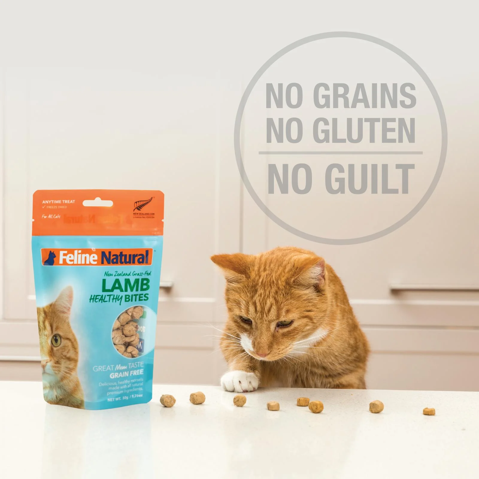 Feline Natural Beef Healthy Bites Freeze Dried Cat Treats 50g - Image 7