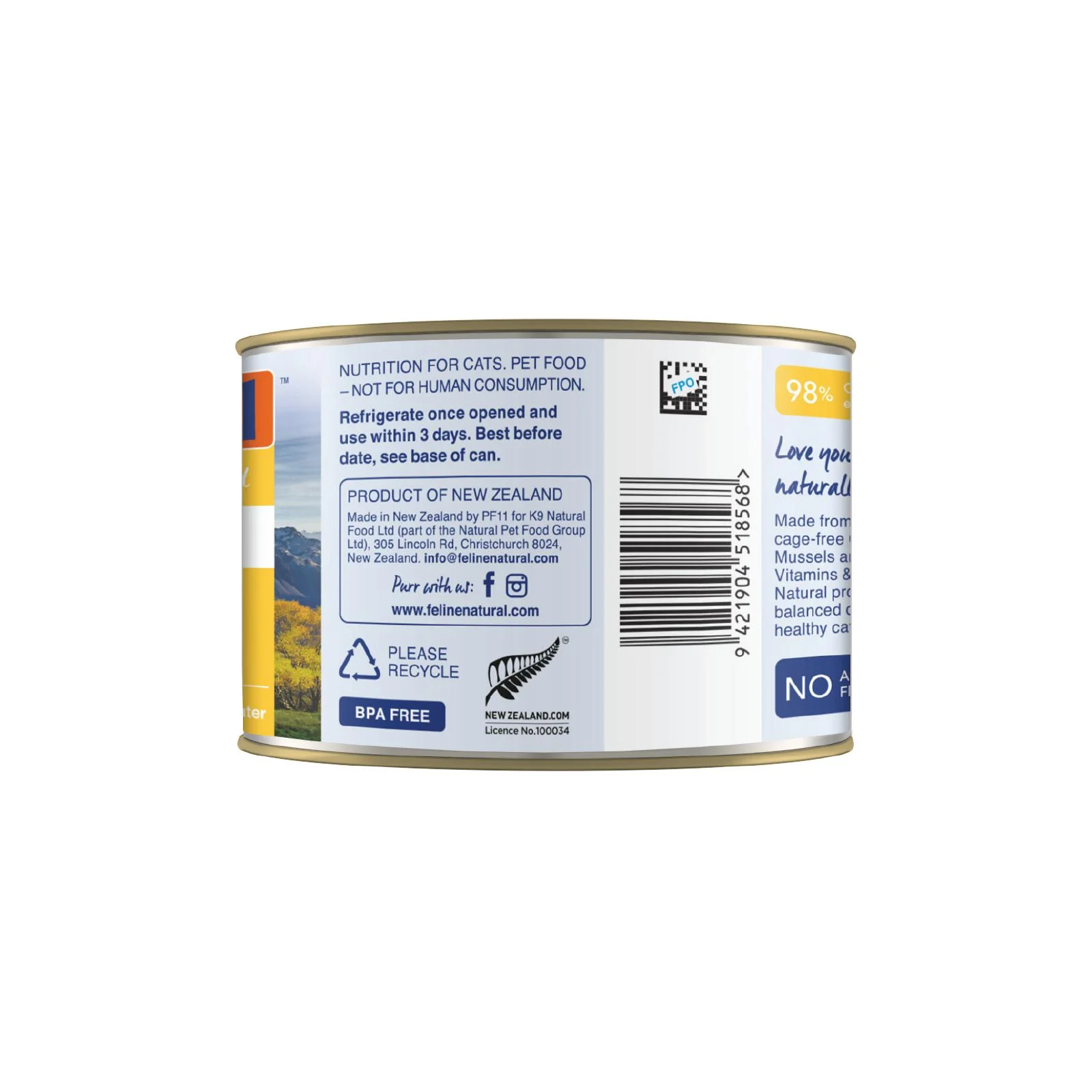 Feline Natural Chicken Feast Wet Cat Food 170g - Image 4