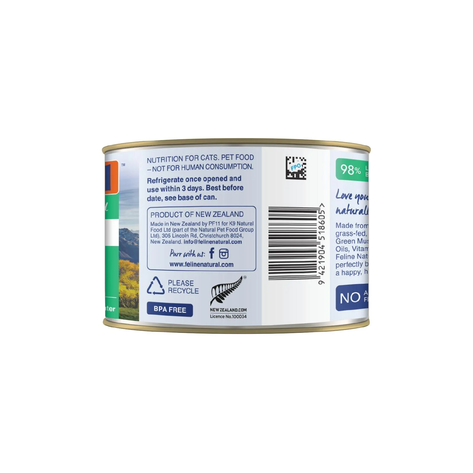 Feline Natural Lamb Feast Wet Cat Food 170g - Image 4