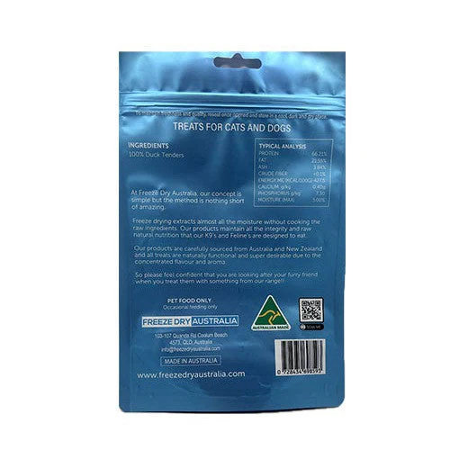 Freeze Dry Australia Duck Tenders Treats for Cats and Dogs 80g - Image 3
