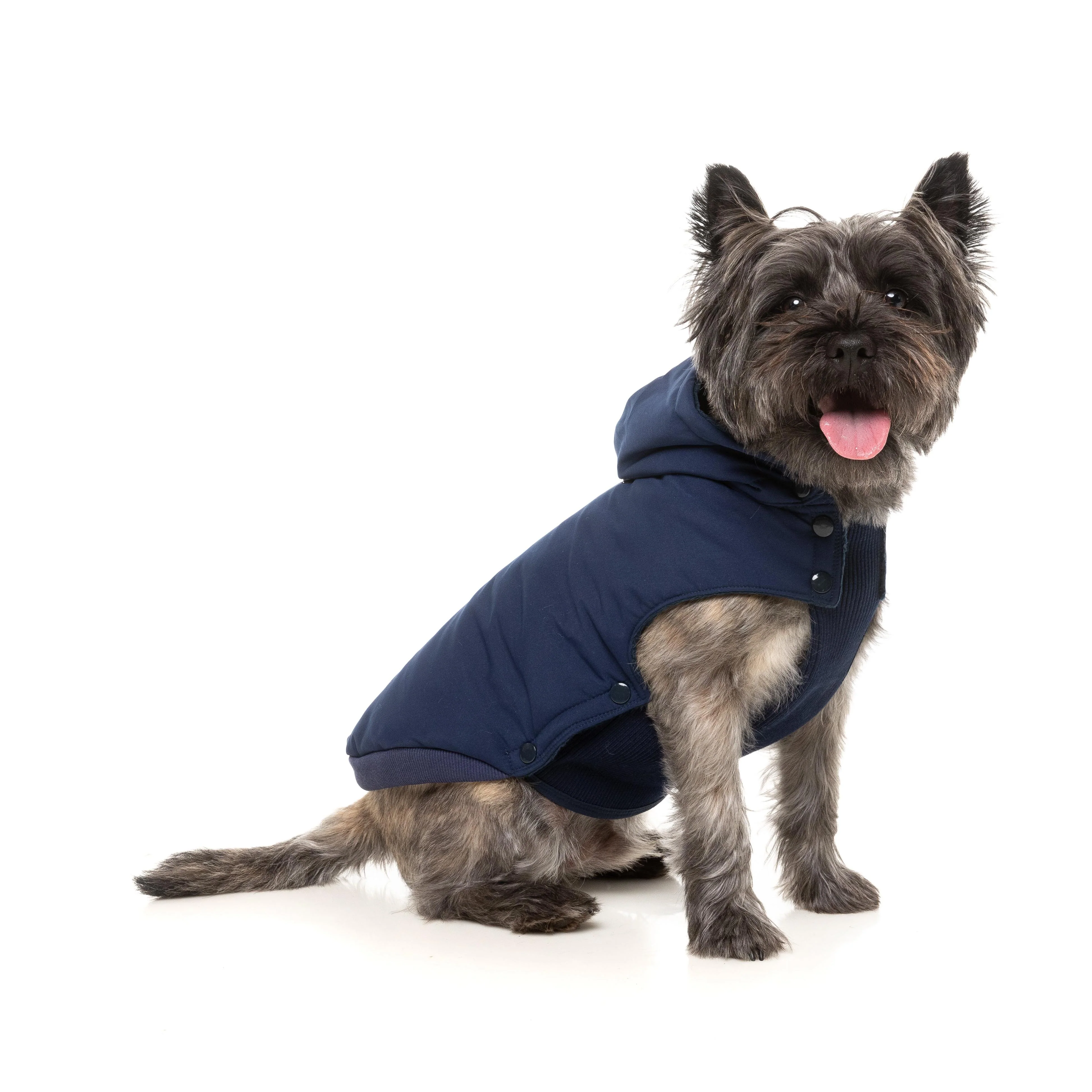 FuzzYard Dog Apparel Essential Padded Hooded Jacket Navy Size 3 - Image 6