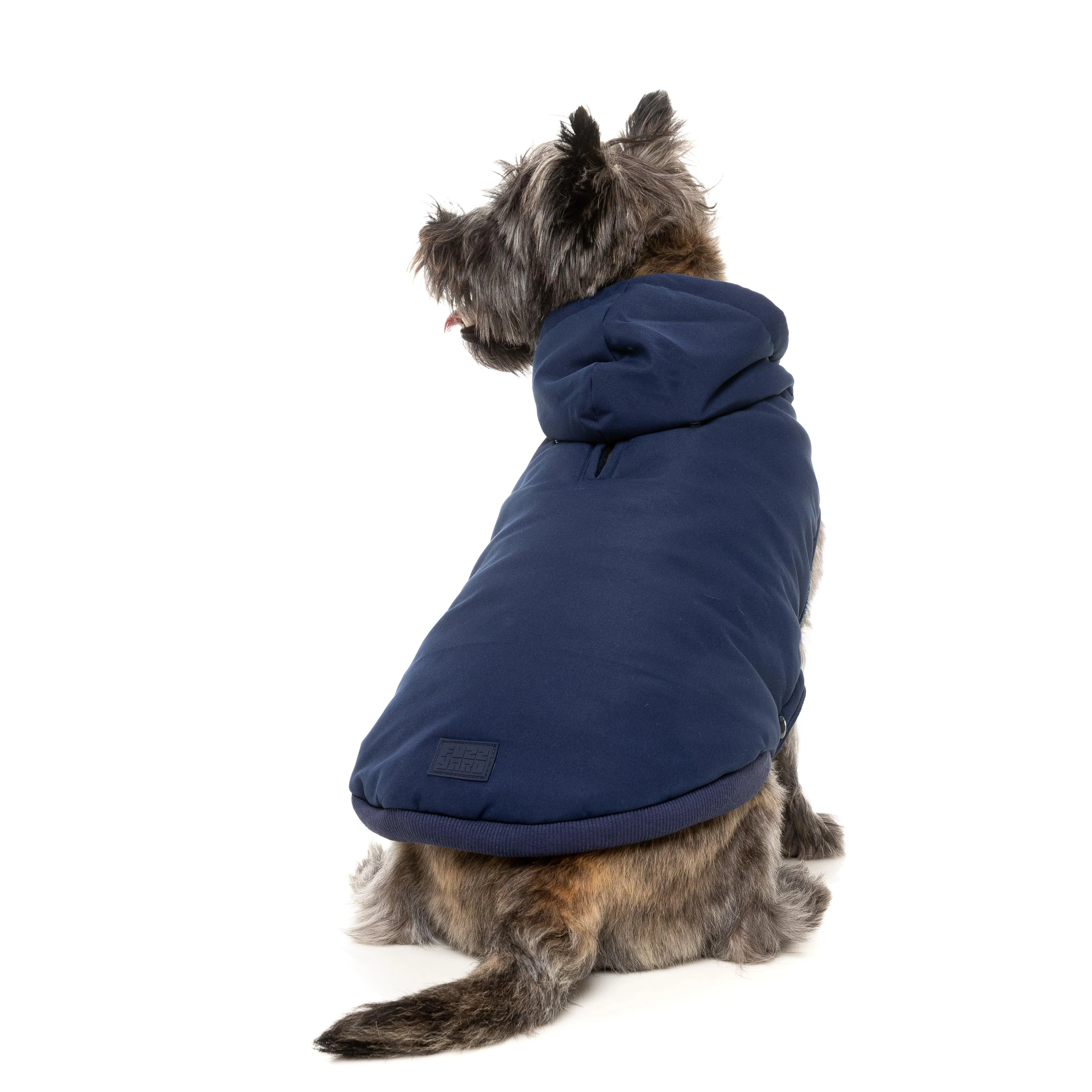 FuzzYard Dog Apparel Essential Padded Hooded Jacket Navy Size 5 - Image 5