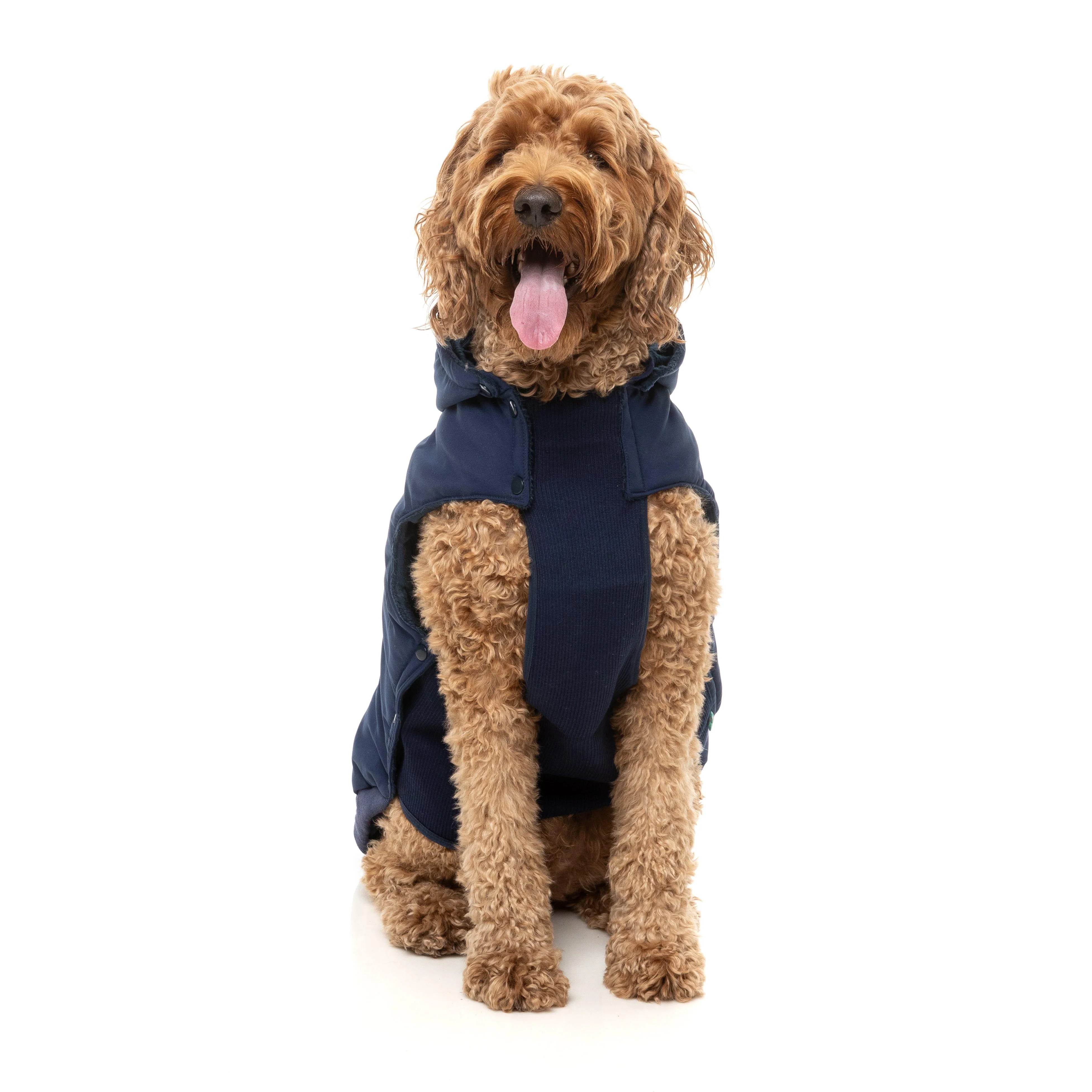 FuzzYard Dog Apparel Essential Padded Hooded Jacket Navy Size 7 - Image 3
