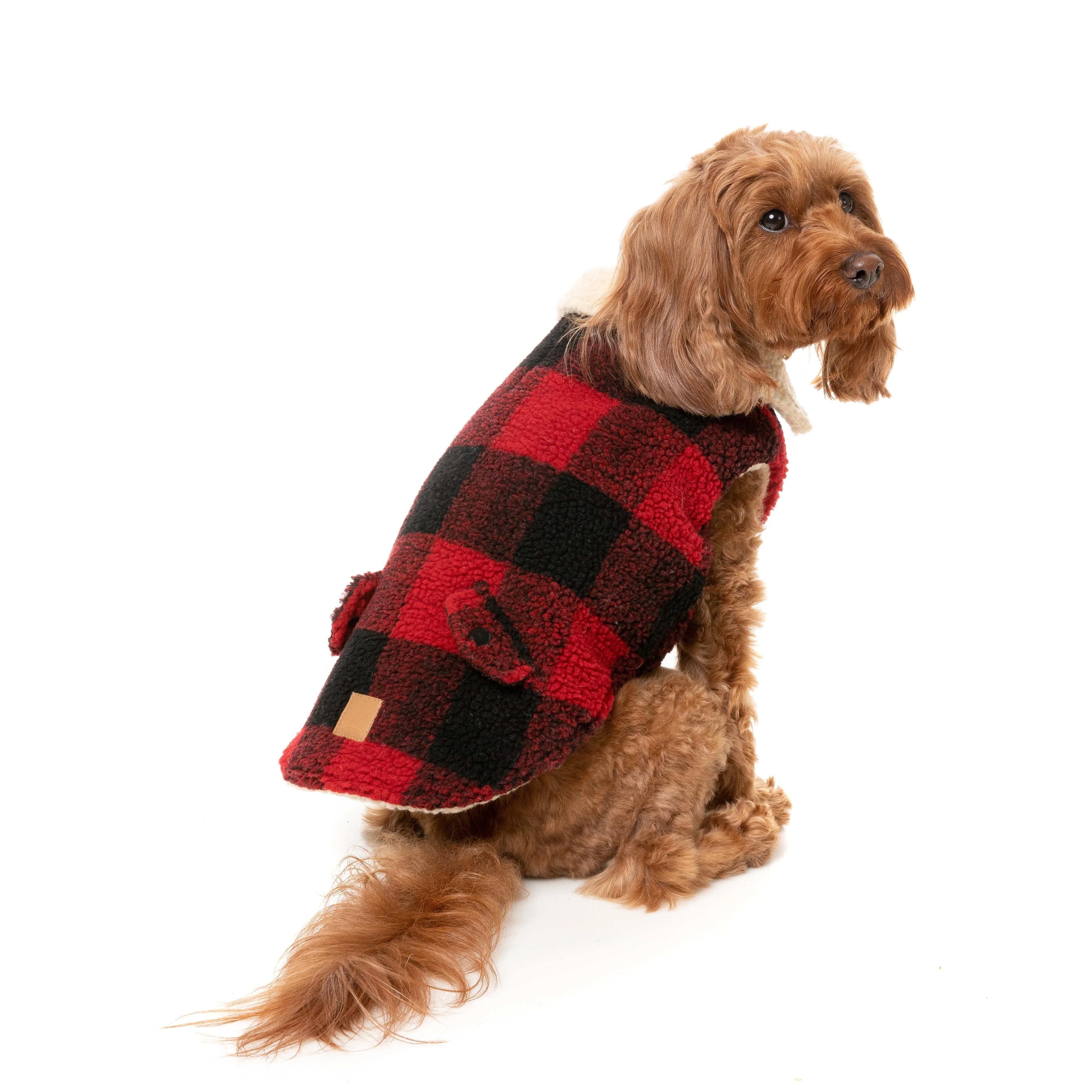 FuzzYard Dog Apparel Jacket Lumberjack Red Size 3 - Image 5