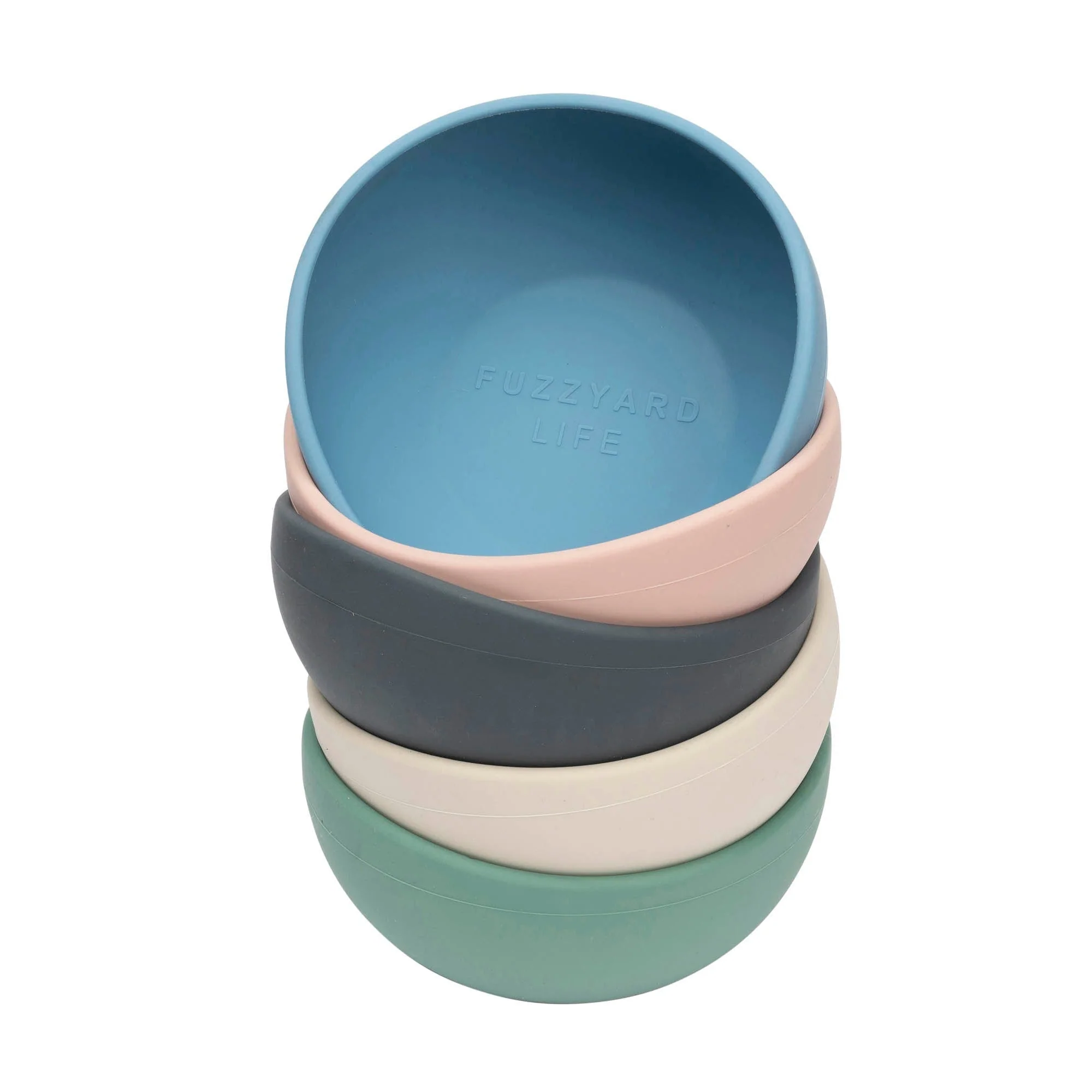 FuzzYard Life Silicone Dog Bowl Slate Grey Medium - Image 3