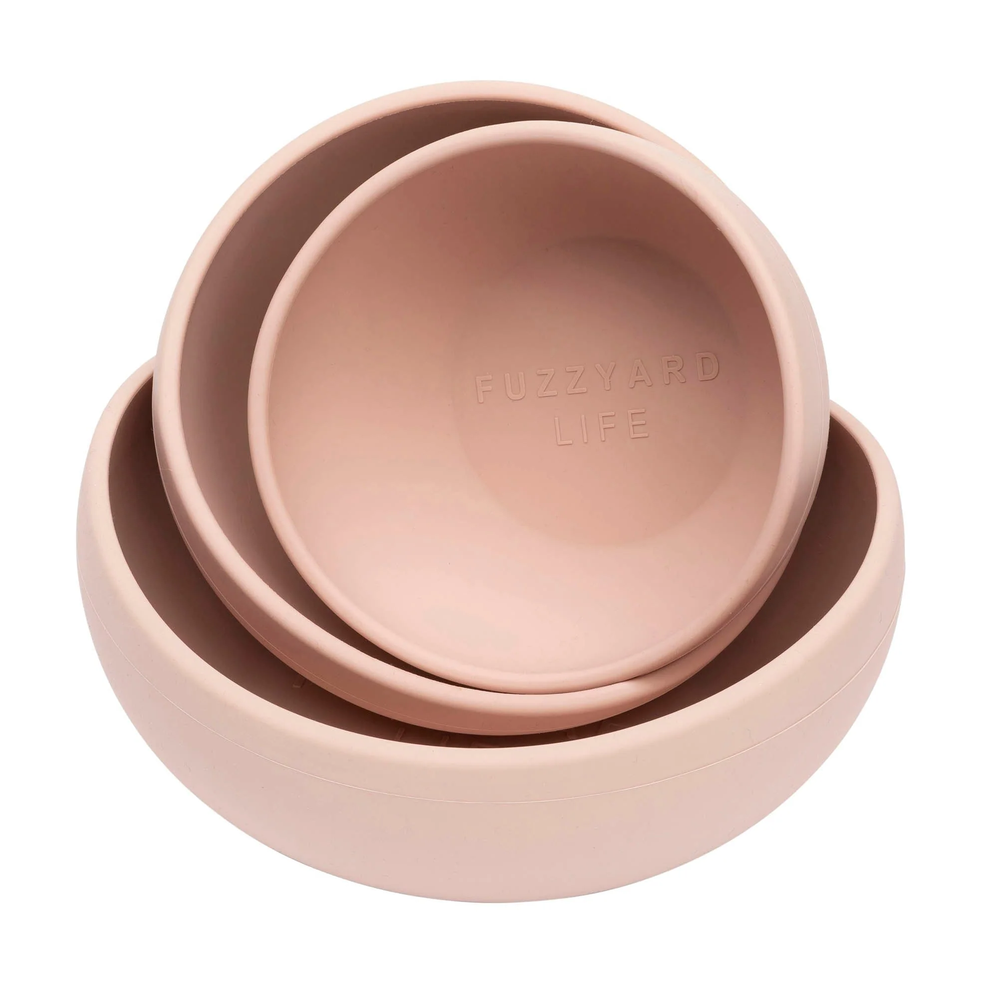 FuzzYard Life Silicone Dog Bowl Soft Blush Large - Image 2
